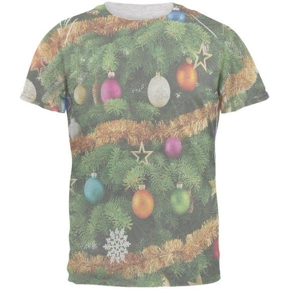Christmas Tree Costume Mens T Shirt Heather White 2XL