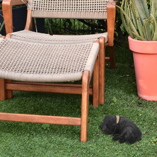 COSMOBETTY Caja Para Llaves En Jardín Con Apariencia De Cachorro Negro Ideal Para Almacenamiento Seguro Exterior