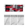 thumbnail image 4 of Valances for Windows Red Black White Geometric Rod Pocket Cafe Window Treatments Valance Curtains for Kitchen Bathroom Laundry Basement Windows 54"x18", 4 of 9