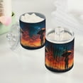 thumbnail image 2 of Yayeee 4 Pack Qtip Holder Bathroom Cotton Swab Canister with Lid Clear Dispenser Set, Astronaut at Dawn, 2 of 6