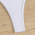 thumbnail image 6 of JIAYUE Womens Swimwear Beach Vacation Brazilian High Leg Bikini Thong With Strap Summer Bathing Suit Solid Color Stylish Swim Bottoms, 6 of 6