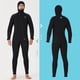 thumbnail image 5 of Sudadera con capucha manga larga manga transpirable cómodo traje de baño elástico snorkel juego de snorkel para bucear surf nadando negro xxl 5mm sidaley OD019366-09, 5 of 7