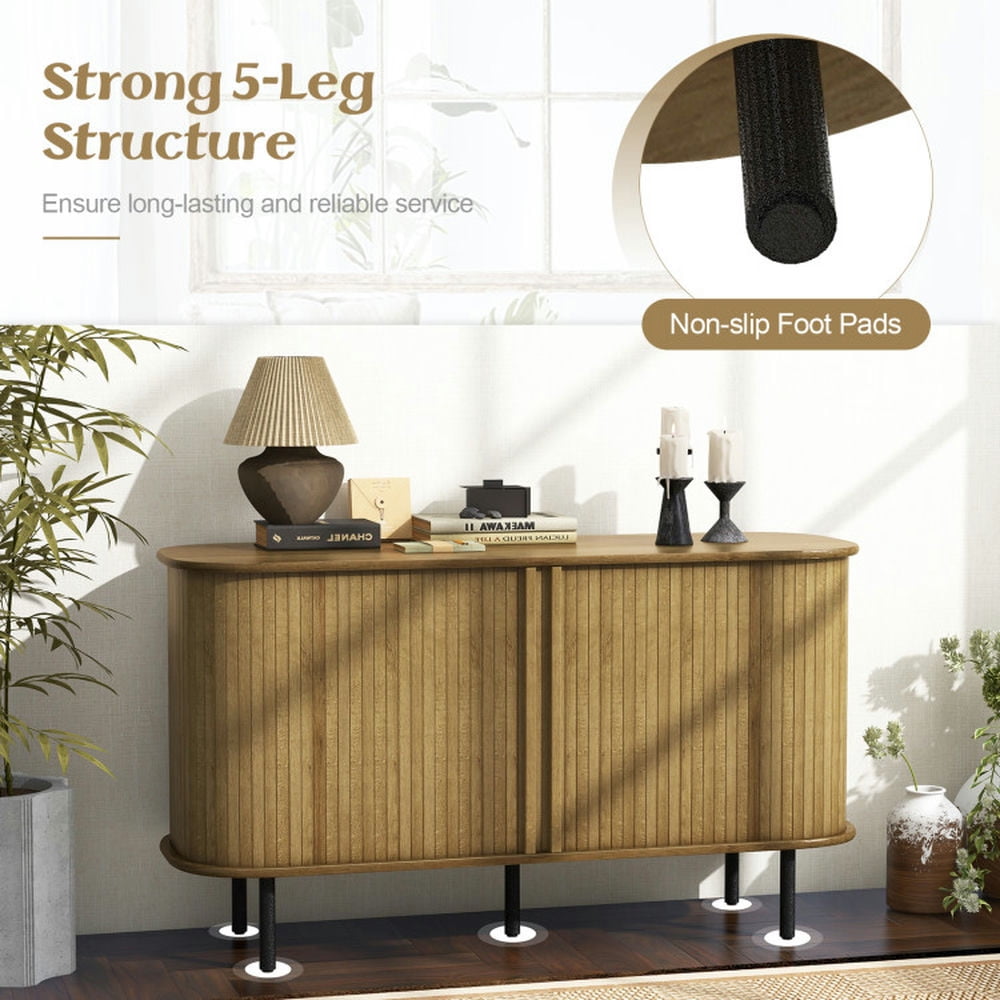 Finihen Kitchen Storage Cabinet, Buffet Sideboard, 47 Inch Sideboard Buffet Cabinet with Adjustable Shelves for Kitchen Dining Room Living Room Entryway, for Kitchen, Living Room, Oak Finihen Kitchen Storage Cabinet, Buffet Sideboard, 47 Inch Sideboard Buffet Cabinet with Adjustable Shelves for Kitchen Dining Room Living Room Entryway, for Kitchen, Living Room, Oak