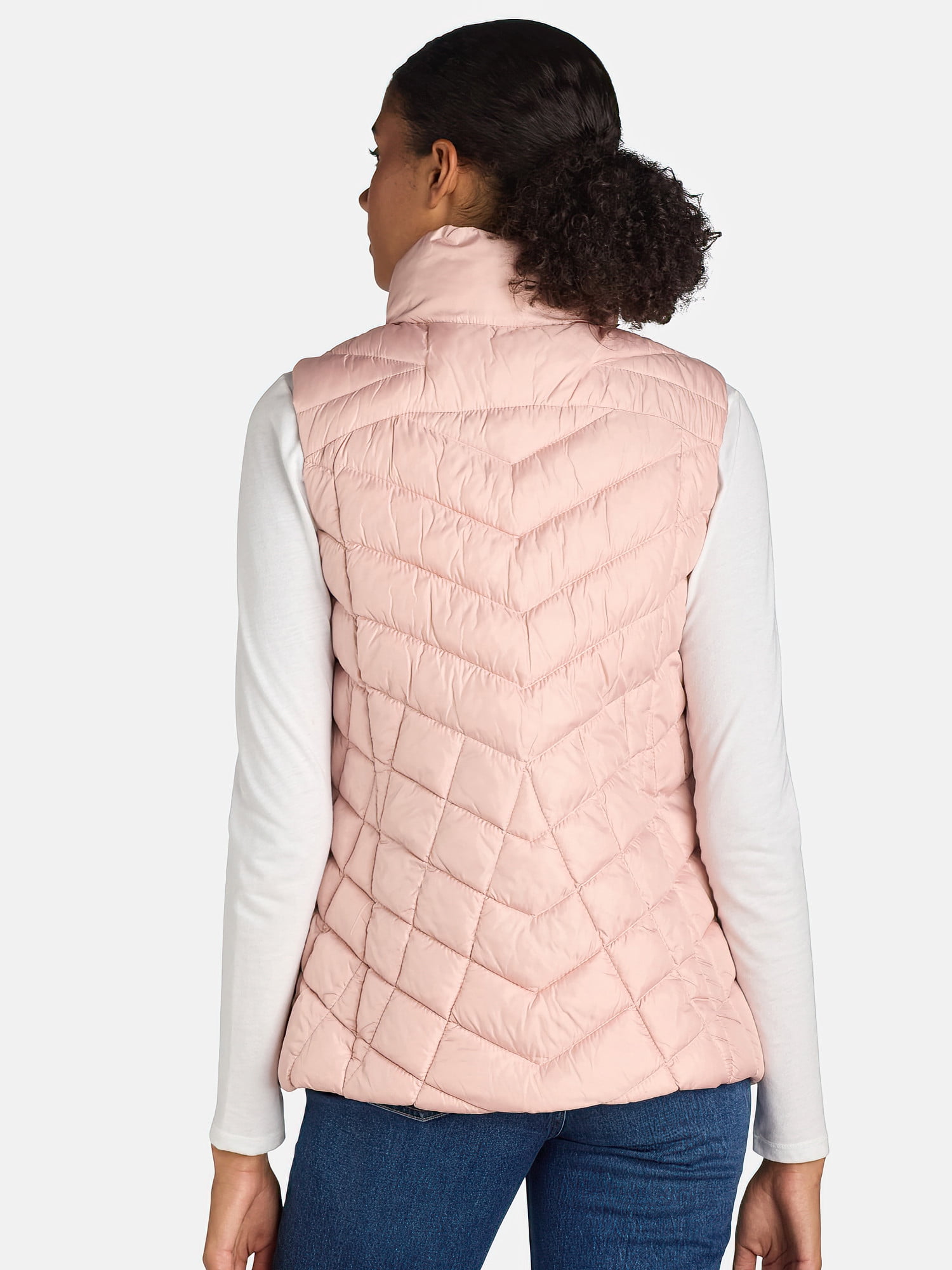 Big Chill Women's Chevron Quilted Puffer Vest, Midweight, Sizes S-3X