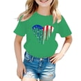 thumbnail image 2 of Coerni Girls Boys T Shirt Summer Boys Girls 4th Of July American Flag Patriotic Short Sleeve Shirt Casual T Shirt Tops, 2 of 7