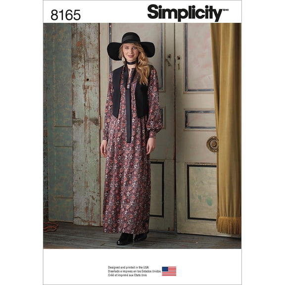 Simplicity Misses Maxi Dress with Lined Vest & Tie, 1 Each