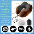 thumbnail image 3 of Travel Pillows for Airplane - Neck Pillow Airplane and Car Use - Soft Comfortable Memory Foam Travel Neck Pillow - Travel Essentials for Women and Men (Cloud Gray), 3 of 8