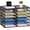 6 Tier - Black, variant on 7 Tier Paper Organizer for Desk, Mesh Literature Organizer, Mail File Sorter Tray with Handle, Desktop Mailbox for Office Classroom Home, Black