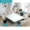 thumbnail image 5 of LLappuil Sectional Sofa, Pull Out Sofa Bed Queen Size, 6 Seat Sofa Couch Convertible Sleeper Sofa Bed for Living Room Beige, 5 of 10