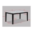 thumbnail image 7 of Traditional 6pc Dining Room Set Faux White Marble Table Top Upholstered Chair Bench Furniture, 7 of 7