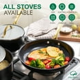 thumbnail image 6 of Chef Power Ceramic Cookware Sets, 10Pcs Pots and Pans Set Non Stick, Cookware Set with Stainless Steel Handle, Dishwasher & Oven Safe,Stone Black with Light Gold Handle, 6 of 8