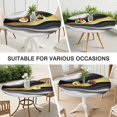 thumbnail image 7 of Black Marble Gold Wave Pattern Round Fitted Tablecloth with Elastic Edge,Dining Table Cover Waterproof,Outdoor Round Tablecloth for Camping,Dining,Indoor and Outdoor, 7 of 7