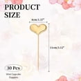 thumbnail image 2 of Uxcell Heart Cupcake Toppers Love Heart Cake Toppers Mini Cupcake Picks, Fit for Wedding Engagement Birthday Party Gold, 2 of 7