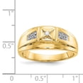 thumbnail image 5 of 14K Two-Tone Gold Ring Band Men's Diamond Round & Rhodium Mens, 5 of 5