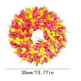 thumbnail image 2 of Harpi Spring Wreaths for Front Door Clearance, Greenery Summer Wreath, Festival Wreath A Variety Of Flower Styles Wreath Party Door Decoration Spring and Summer Simulation Wreath Door Decoration, 2 of 5