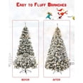 thumbnail image 5 of Didadi 7.5ft Artificial Christmas Trees w/LED Light Hinged Snow Flocked for Home Decor, 5 of 12