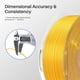 thumbnail image 4 of Filamento para impresora 3D ELEGOO Silk PLA, 1,75 mm, dorado brillante, 1 kg, 4 of 7