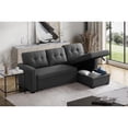 thumbnail image 4 of Kingfisher Lane Transitional Fabric Reversible Sleeper Sectional in Dark Gray, 4 of 9