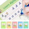 thumbnail image 2 of 5 Pcs Reusable Grooved Handwriting Practice Books, 7.9X5.5" Erasable Tracing Workbooks with Pen, Letter Formation Training Notebook, Re‑Trace Writing Exercise Pads, Script Skill Development Copybook, 2 of 5