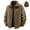 Coffee, variant on Puffer Jacket For Men Reversible Fold Collar Thick Warm Long Sleeve Coat With Pockets Winter Black Coffee Dark Gray