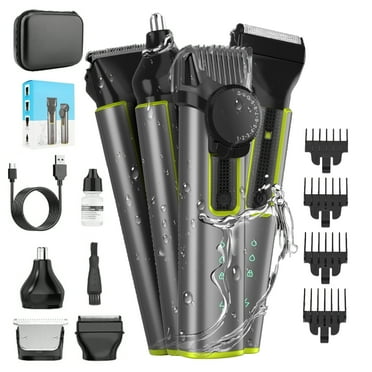 Beard Trimmer for Men - Rechargeable Electric Razor,4 in 1 Cordless Hair Clippers Shaving Kit for Mustache/Body/Nose/Ear/ Face, Beard Grooming Kit, Gifts