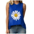 thumbnail image 6 of GEWSEY Vintage Mandala Graphic Tank Tops for Women Summer Beach Graphic Loose Tanks Vest USA Flag Vacation Racerback Tank Cami Blue, S, 6 of 6