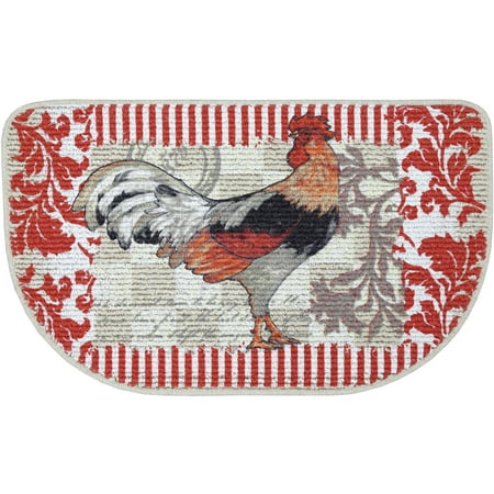 Mainstays Rooster Printed Slice Kitchen Mat 18 X 30 Walmart Com