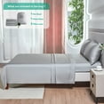 thumbnail image 7 of GTNSHUAI Luxury 100% Bamboo Cooling Bed Sheets Set, 4 Pieces Queen Sheets Hotel Luxury Silky Bed Sheets with 16" Deep Pocket, Gray, 7 of 7