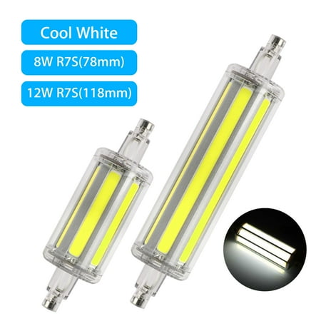R7s Base General Light Bulb - 78/118mm R7S LED Bulb 8W/12W Halogen Equivalent Replacement Bulb, AC 85V - 265V, J Type R7S Base Double Ended Tungsten Daylight White, Not Dimmable