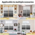 thumbnail image 6 of Black White Ombre Kitchen Curtains 63 Inch Length, Vintage Minimalism Abstract Stripes Grommet Top Bedroom Living Room Curtains, Light Filtering Cafe Curtain Drapes 2 Panels Set 84''x63'', 6 of 9