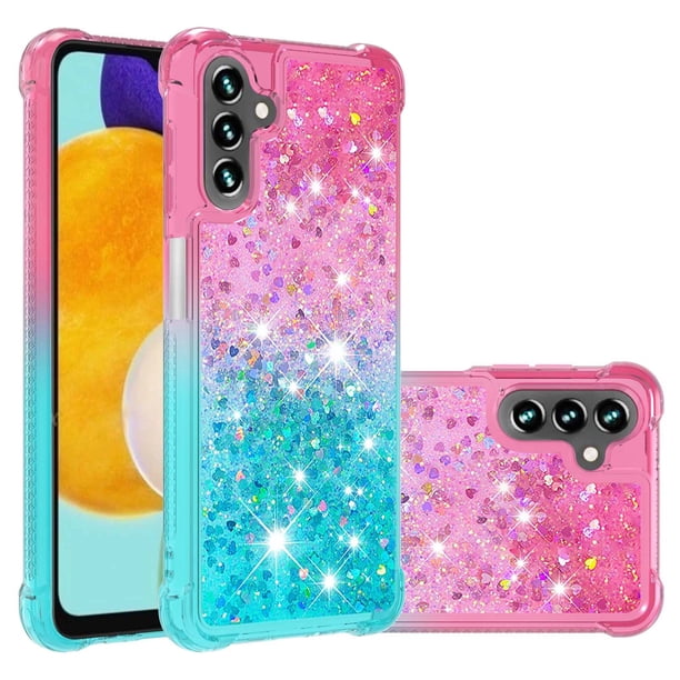 Funda para Samsung Galaxy A13 5G Transparente con Brillos Carcasa Protectora Antigolpes con Glitter Brillante