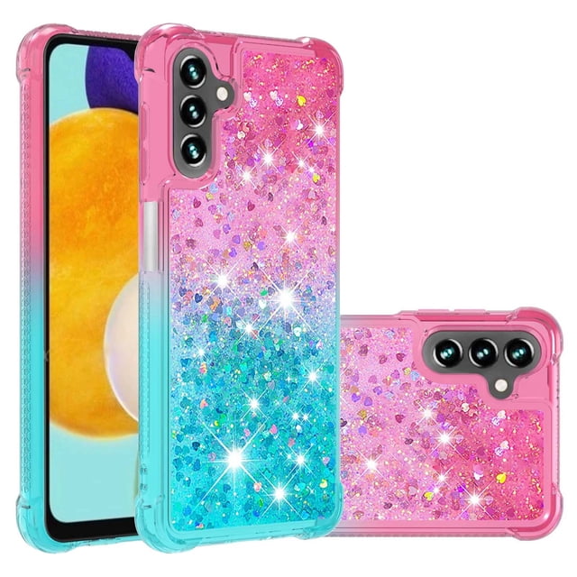 Funda para Samsung Galaxy A13 5G Transparente con Brillos Carcasa Protectora Antigolpes con Glitter Brillante