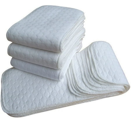 5 Pack Baby Cloth Diaper, Washable Cotton Nappy for Newborn, Reusable Breathable Diaper with Absorbent Core, Eco-Friendly Leak Protection for Infant