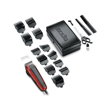 Andis Easy Cut  Home Haircutting Kit  Red Black 20 Pieces 