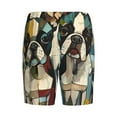 thumbnail image 2 of Haiem Colorful Bulldog Duo Men's Pajama Short with Soft Woven Cotton Elastic Waistband Sleep Short-3X-Large, 2 of 9