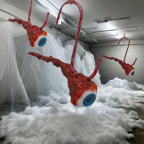 Halloween Eyeballs Creepy Fake Eye Ball Hollow Eyeball Halloween Eyeballs with Hook for Halloween Decoration 1Pcs