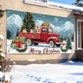 thumbnail image 5 of Christmas Garage Door Cover, Large Christmas Banner Backdrop Decorations Hanging Door Photography Decor for Indoor Outdoor House Patio Lawn Party Background,Reindeer Santa Claus,13x6FT C, 5 of 6