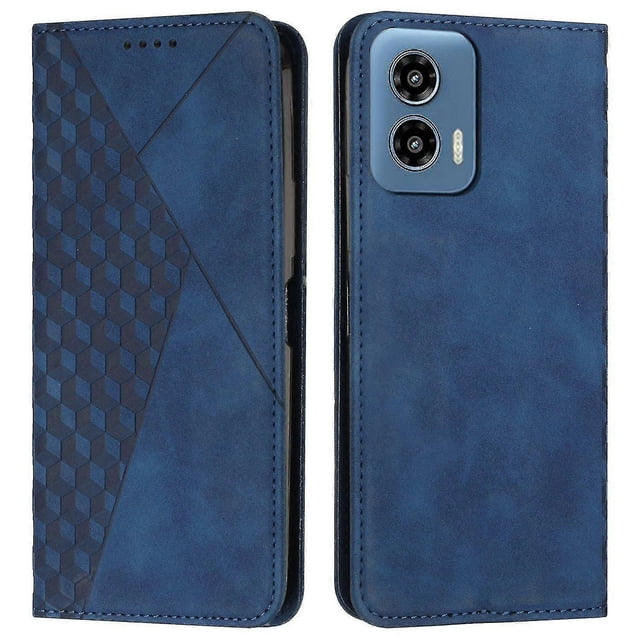 Funda para Motorola Moto G34 5g con soporte de piel sintética impresa, color marrón