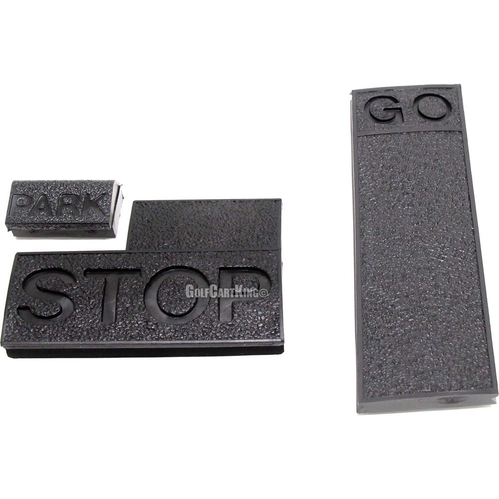 Club Car Accelerator/Brake Pedal Go/Stop/Park Pad (81+) Gas/Electric