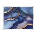 thumbnail image 2 of WOBOGO Purple Ripple Marble Acrylic Serving Trays 15.7x11.8 Inch Spill Proof Clear Decorative Organizer with Handle, 2 of 7