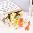 thumbnail image 3 of 6PCS Daisies Artificial Flowers Bouquets Fake Daisy Silk Flower Arrangements for Home Wedding Decoration, Yellow, 3 of 8