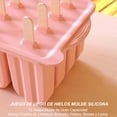 thumbnail image 3 of Moldes para Paletas de Hielo de 100 ml, 12 Cavidades Moldes de Silicona para Paletas, Reutilizable y Seguros para Alimentos, Sin BPA, para Niños y Familias, con Cepillo y Embudo, 100 Piezas Palos., 3 of 4