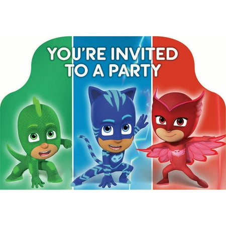 Disney Jr. PJ Masks Birthday Party Invitation 16 Count Save The Date (Best Way To Save For Disney)