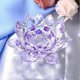 thumbnail image 5 of Candelabro de cristal con forma de flor, candelabro de cristal colorido, candelabro votivo con caja de regalo para cenas románticas con velas, bodas, baños,, 5 of 5