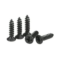 Uxcell M3.5 x 16mm Wood Screws Carbon Steel Black Oxide Black 200 Pack