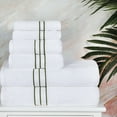 thumbnail image 2 of Superior Turkish Cotton Ultra-Plush 6-Piece Forest Green Towel Set, 2 of 4
