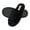 Black, variant on Womens Plush Faux Fur Fuzzy Slide On Open Toe Slipper with Memory Foam
