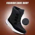 thumbnail image 4 of Botas de nieve impermeables de piel de vaca para mujer botas de invierno con soporte para el arco para senderismo y escalada, 4 of 9