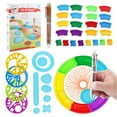 thumbnail image 1 of Spiral Drawing Ruler Template Set, Original Spiral Drawing Tool Spiral Stencil Drawing Rulers Art Craft Toys Painting Tool for Adults Stationery Supply, 1 of 9