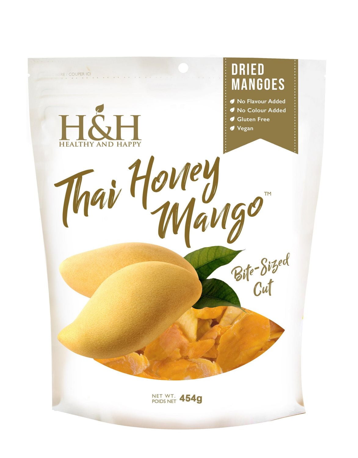 H&H morceaux de bouchées séchées mangues 454 g (1 lb)